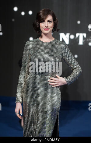 "Interstellar" UK film Premiere im Odeon Leicester Square - Ankünfte statt.  Mit: Anne Hathaway wo: London, Vereinigtes Königreich bei: 29. Oktober 2014 Stockfoto