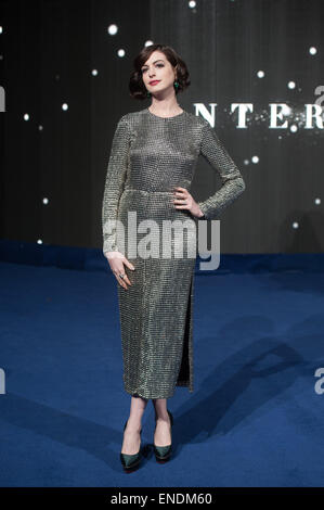 "Interstellar" UK film Premiere im Odeon Leicester Square - Ankünfte statt.  Mit: Anne Hathaway wo: London, Vereinigtes Königreich bei: 29. Oktober 2014 Stockfoto