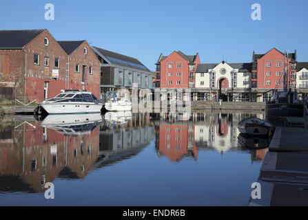 Exeter Kanal und Becken Stockfoto