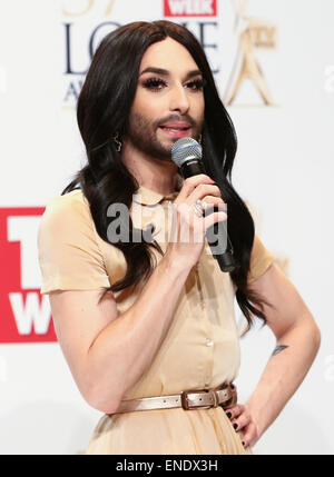 Conchita Wurst bei den 2015 späterem Awards in Melbourne, Australien 3. Mai 2015. Stockfoto