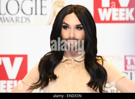 Conchita Wurst bei den 2015 späterem Awards in Melbourne, Australien 3. Mai 2015. Stockfoto