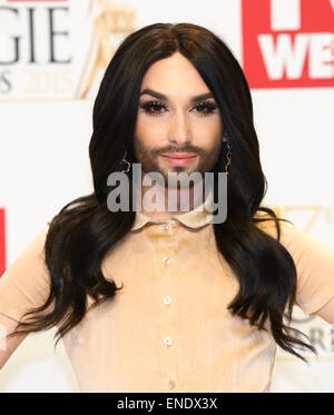 Conchita Wurst bei den 2015 späterem Awards in Melbourne, Australien 3. Mai 2015. Stockfoto