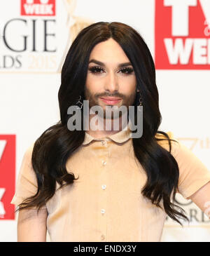 Conchita Wurst bei den 2015 späterem Awards in Melbourne, Australien 3. Mai 2015. Stockfoto