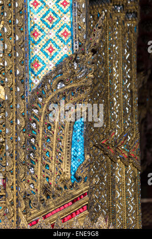 Architekturdetails, Grand Palace und Wat Phra Kaeo, Bangkok, Thailand, Asien Stockfoto