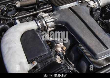 Sport Auto Hightech-Motor Stockfoto