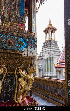 Architekturdetails, Grand Palace und Wat Phra Kaeo, Bangkok, Thailand, Asien Stockfoto