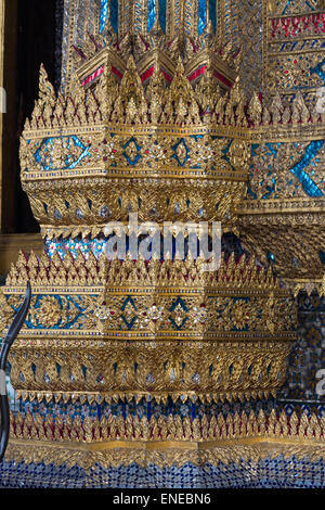 Architekturdetails, Grand Palace und Wat Phra Kaeo, Bangkok, Thailand, Asien Stockfoto