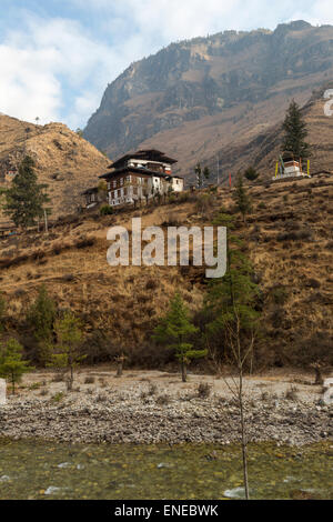 Tamchhog Lhakhang, private Tempel in der Nähe von Paro, Bhutan, Asien Stockfoto