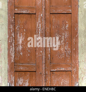 Vintage alte Holz geschlossene Fenster Stockfoto