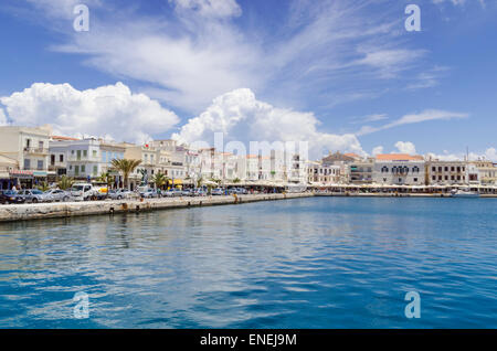 Ermoupoli Waterfront, Insel Syros, Kykladen, Griechenland Stockfoto