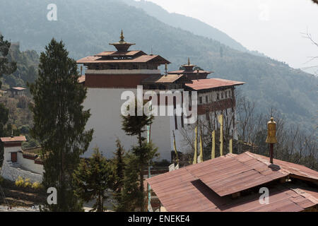 Lange Sicht von Trongsa Dzong, Trongsa, zentrale Bhutan, Asien Stockfoto