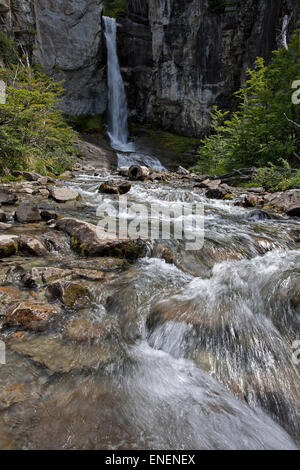 Chorrillo del Salto Wasserfall. El Chaltén. Patagonien. Argentinien Stockfoto