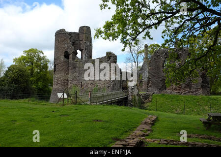 Außenansicht des Grosmont Norman Castle, Grosmont, Abergavenny, Gwent Wales UK Stockfoto