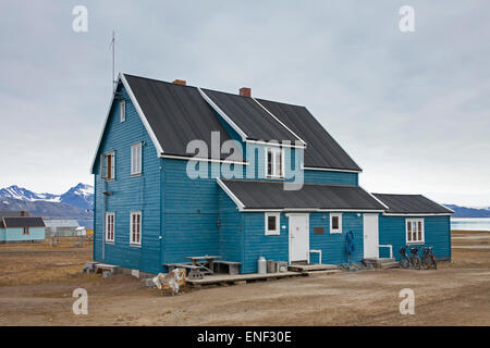 Koldewey Station für Arktis und Meeresforschung in Ny-Ålesund auf Svalbard / Spitzbergen, Norwegen Stockfoto
