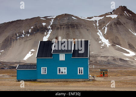 Koldewey Station für Arktis und Meeresforschung in Ny-Ålesund auf Svalbard / Spitzbergen, Norwegen Stockfoto