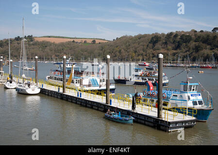 Dartmouth und Kingswear Personenfähre terminal auf dem River Dart in Devon UK Stockfoto