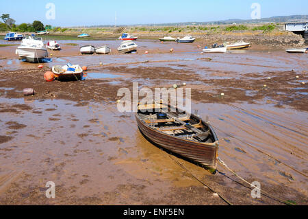 Niedrige Gezeiten Sie Cockwood Hafen, in der Nähe von Starcross, Mündung des Flusses Exe, Devon, England, UK Stockfoto