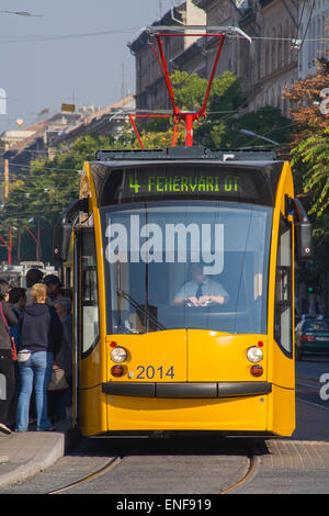 Straßenbahn in Pest, Budapest, Ungarn Stockfoto