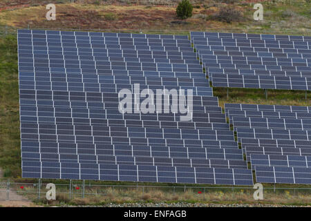 große Menge an Solarzellen in der Wüste von Arizona Stockfoto