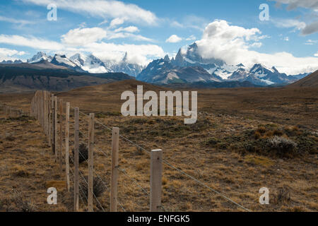 Mount Fitz Roy Massivs, Nationalpark Los Glaciares, Santa Cruz Patagonien Argentinien Stockfoto