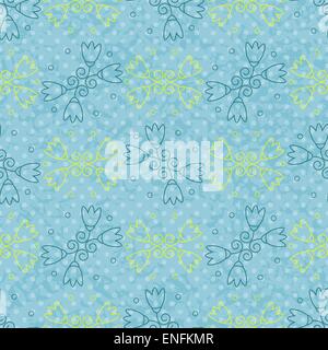 Nahtlose Muster von Lilien in Grunge-retro-design Stock Vektor