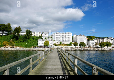 Hotel Fürstenhof an der Seepromenade resort Architektur, Sassnitz, Rügen, Mecklenburg-Western Pomerania, Deutschland Stockfoto