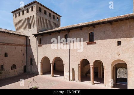 Castello di Torrechiara Torrechiara Burg Torrechiara, Langhirano, Parma, Emilia Romagna, Norditalien, Italien Stockfoto