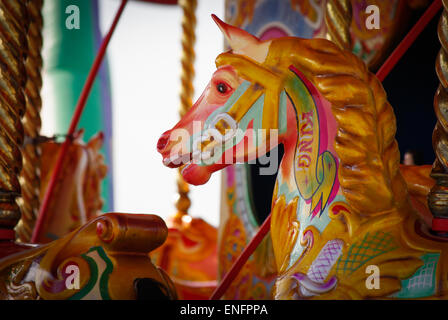 Karussell-Pferd, Festplatz Pferd, Jahrmarktsattraktion, Mary Poppins, Brighton Stockfoto