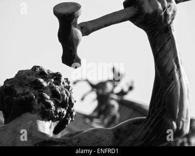 Palermo, Sizilien, Tourismus, Statuen, Kathedrale, Opernhaus, Straßen, Marmor Stockfoto