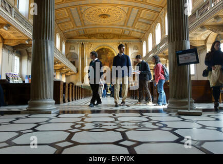 Kapelle des alten Royal Naval College in Greenwich, London Stockfoto