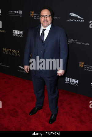 2014 BAFTA Los Angeles Jaguar Britannia Awards präsentiert von BBC America und United Airlines statt bei The Beverly Hilton Hotel - Anreise mit: Jon Favreau Where: Beverly Hills, Kalifornien, USA bei: 30. Oktober 2014 Stockfoto