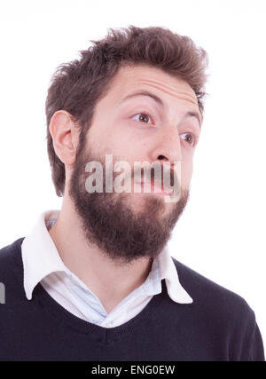 Ein Bild von ein gut aussehender Mann mit einem Bart Stockfoto
