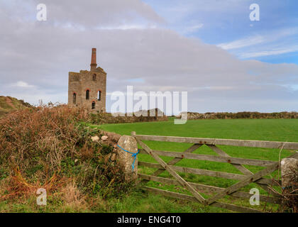 Levant Mine und Beam-Engine ist eine National Trust-Eigenschaft auf Trewellard, in der Nähe von St Just, Cornwall, Stockfoto