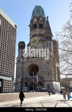 Sterben Kaiser Wilhelm Gedachtnis Kirche auf dem Kurfürstendamm in Deutschlands Hauptstadt Stadt Berlin Stockfoto