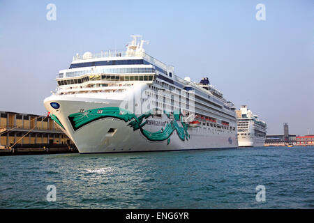 Venedig, VENETO, Italien - 6. Oktober 2012: Kreuzfahrt Schiff Norwegian Jade von NCL Stockfoto