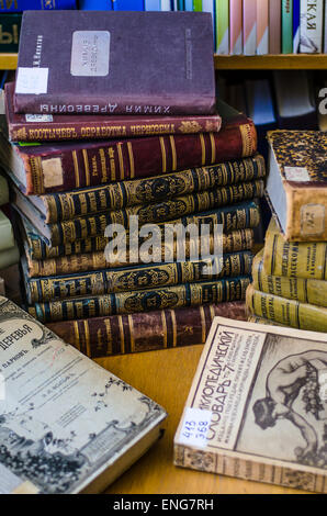 alte antike Bücher im altpreußischen Sprache Stockfoto