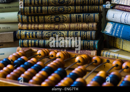 alte antike Bücher im altpreußischen Sprache Stockfoto