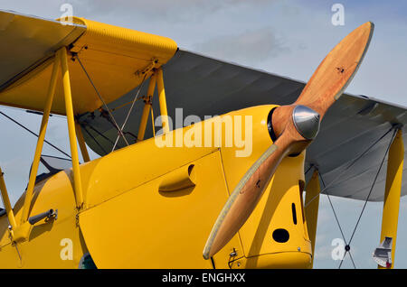 Die de Havilland DH.82 Tiger Moth ist ein Doppeldecker der 1930er Jahre. Ehemals ein RAF-Trainer keine klassische Freizeit Flugzeuge Stockfoto