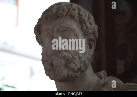 Antoninus Pius (86-161 n. Chr.). Römische Kaiser 138-161 n. Chr.. Nerva antoninischen Dynastie. Büste. Römische Nationalmuseum. Palazzo Altemps. Rom Stockfoto