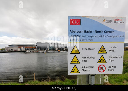 Abercorn Becken, Hafen von Belfast Stockfoto