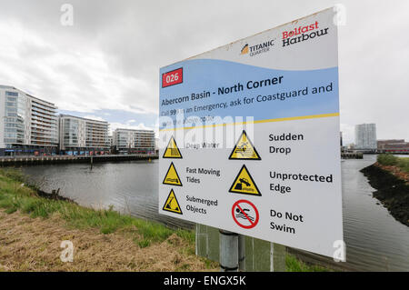 Abercorn Becken, Hafen von Belfast Stockfoto