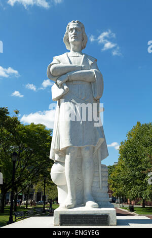 Boston Colombus Public Statue Stockfoto