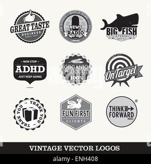 Vintage Vektor Symbole logo Stock Vektor
