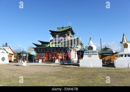 Tibetisch-buddhistischen Tempel in den Ivolginskij-Tempel-Komplex in Burjatien, Sibirien. Stockfoto