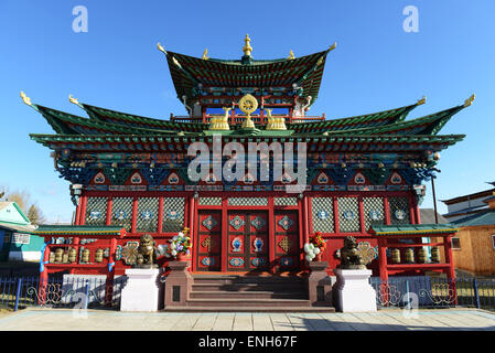 Tibetisch-buddhistischen Tempel in den Ivolginskij-Tempel-Komplex in Burjatien, Sibirien. Stockfoto