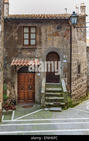 Haupteingang Residence in Pitigliano, Provinz Grosseto, Italien bis rustikal Stockfoto
