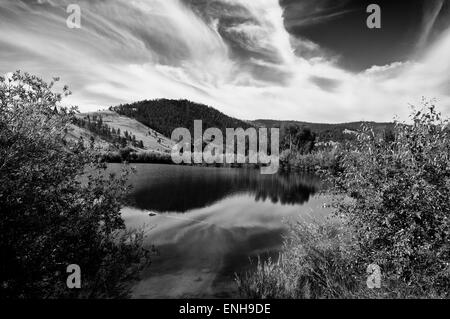 Schwarz / weiß Montana Landschaft Stockfoto