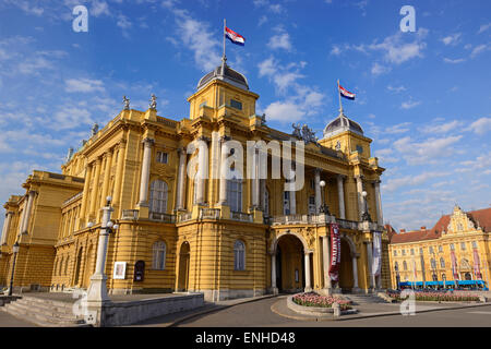 Croatian National Theatre, Zagreb, Kroatien. Stockfoto