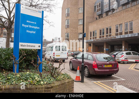 Eingang zum Royal Brompton Hospital, London, UK Stockfoto