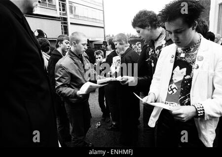 Punk-Rocker März in London. 3. Februar 1980. Stockfoto